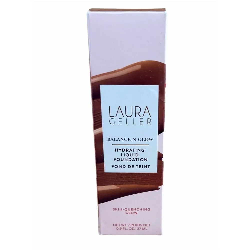 Laura Geller Balance N Glow Hydrating Liquid Foundation 0.9oz/27ml Deep NIB